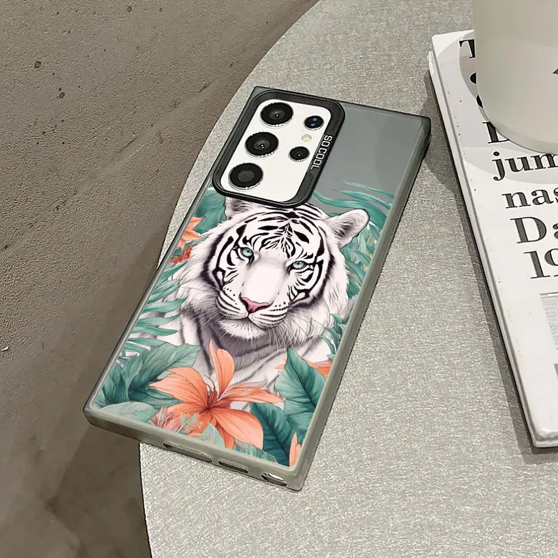 Cool Tide Animal Tiger Laser Handyhülle für Samsung Galaxy S24 S23 Ultra Plus FE S25 S22 Ultra Plus S21 FE stoßfeste Rückseite – Detail 7