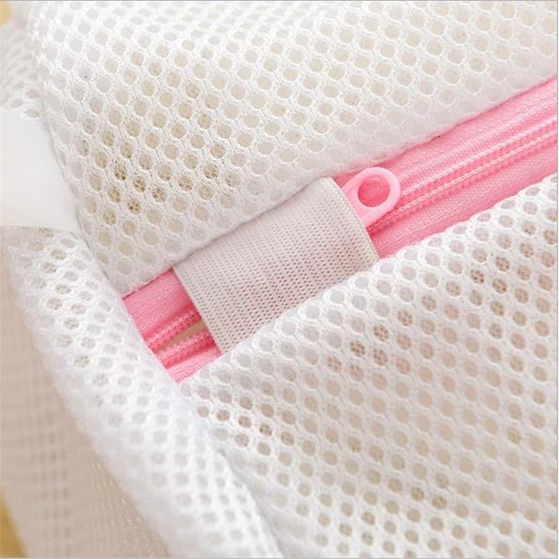 Laundry Bags Fine Mesh Embroidered Bra Lingerie Underwear Dirty Clothes  Washing Machine Washable Mesh Laundry Basket Bag Clean 4