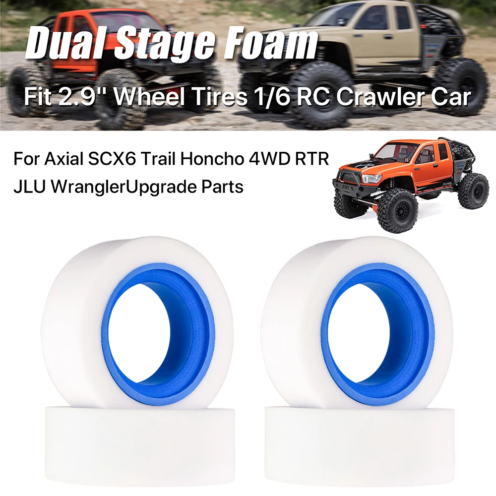 듀얼 스테이지 폼 1/6 RC 타이어, Axial SCX6 업그레이드 RC 자동차 부품, RC 크롤러 자동차