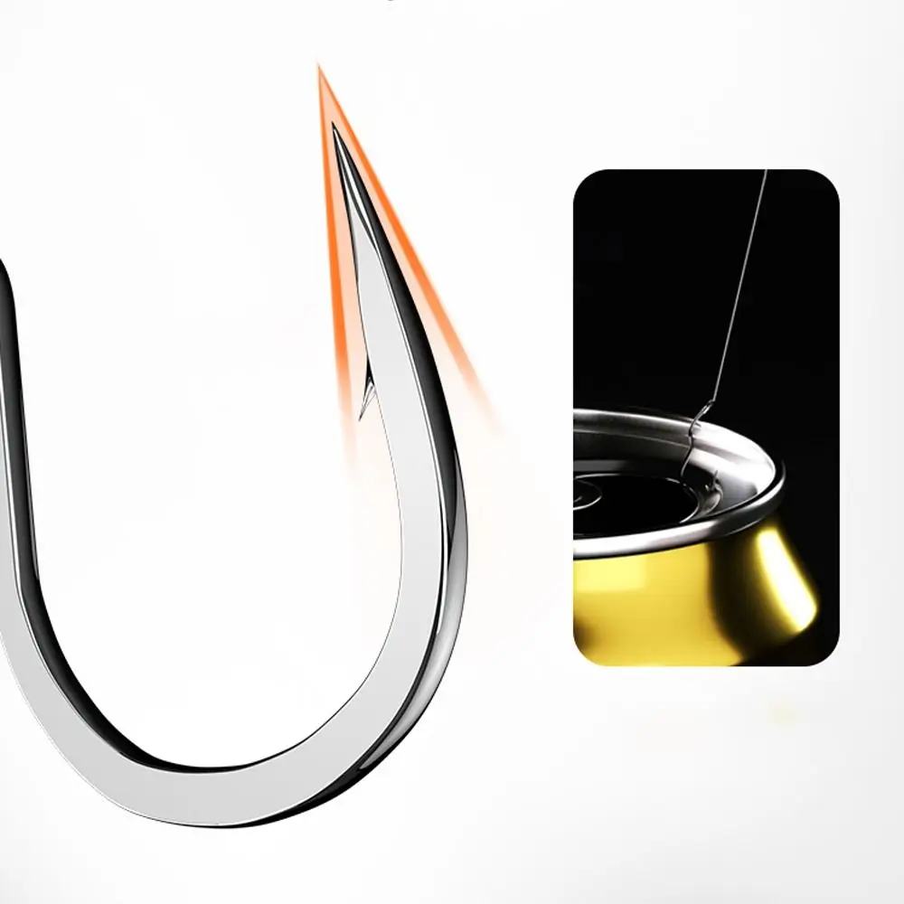 Description Picture 3 of item12Pcs/Pack High Carbon Steel Automatic Flip Fishhook Fishing Hook With Eye Sharp Barbed for Carp Fishing Accessories