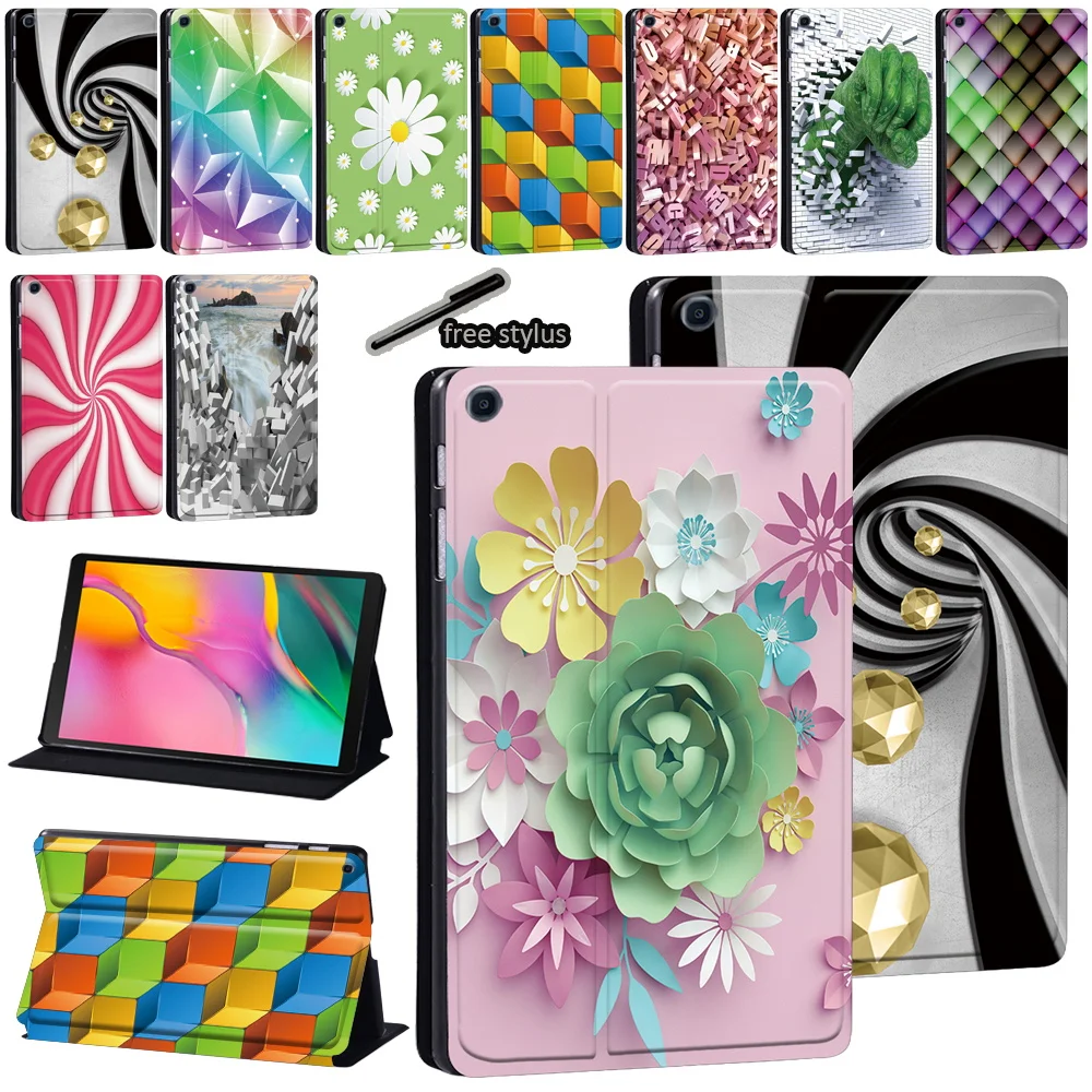 Custodia Per Tablet Per Samsung Galaxy Tab S7 11/Tab S6 Lite 10.4/S6 10.5/S5E 10.5/S4 10.5 Pollici Modello 3D Custodia In Pelle Antigoccia