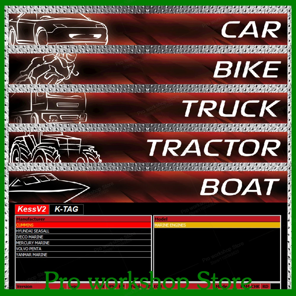 ECU programming tool KESS V5.017 Software Version Ksuite 2.80 Recover car fault codes Online support Bike/Car/Truck/Tractor/Boat