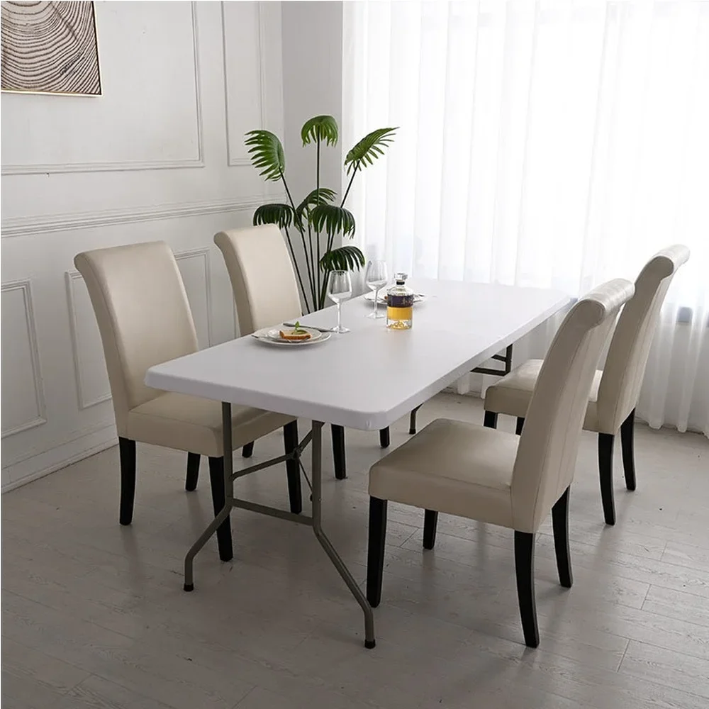 

Outdoor Waterproof Rectangular Tablecloth Oil-proof Elastic Edged Wipeable Table Cover Garden Patio Table Cloth Home Decoration