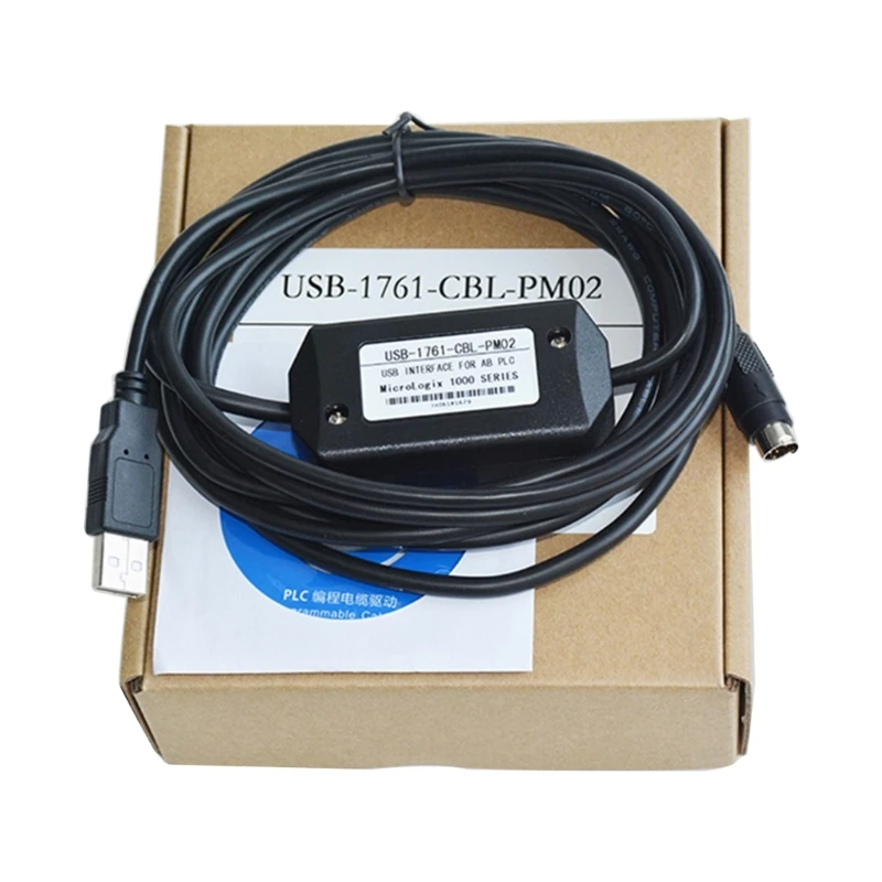 

USB PLC Programming Cable For Allen Bradley Micrologix USB 1761-CBL-PM02 Drop Shipping