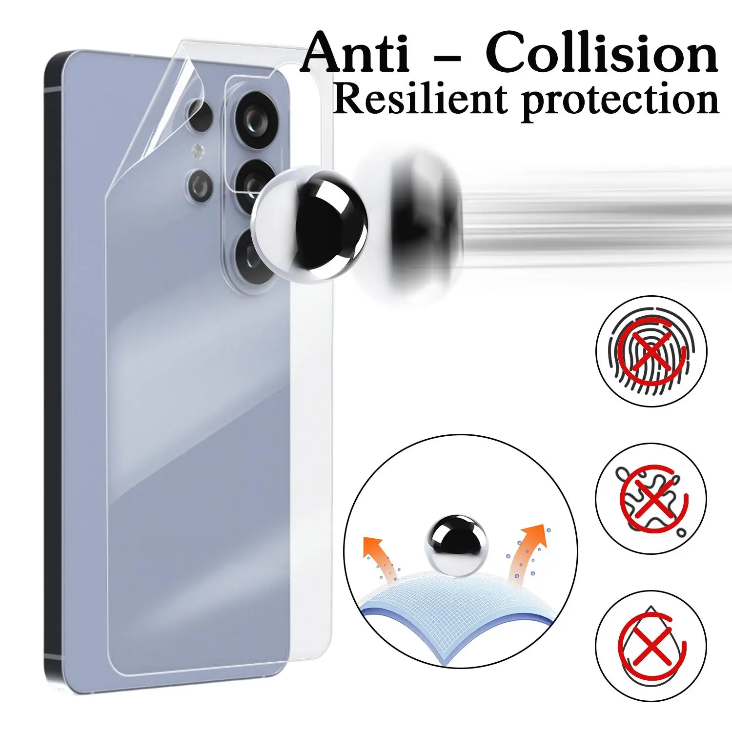 1-4Pcs Frosted Soft TPU Hydrogel Films Back Screen Protectors