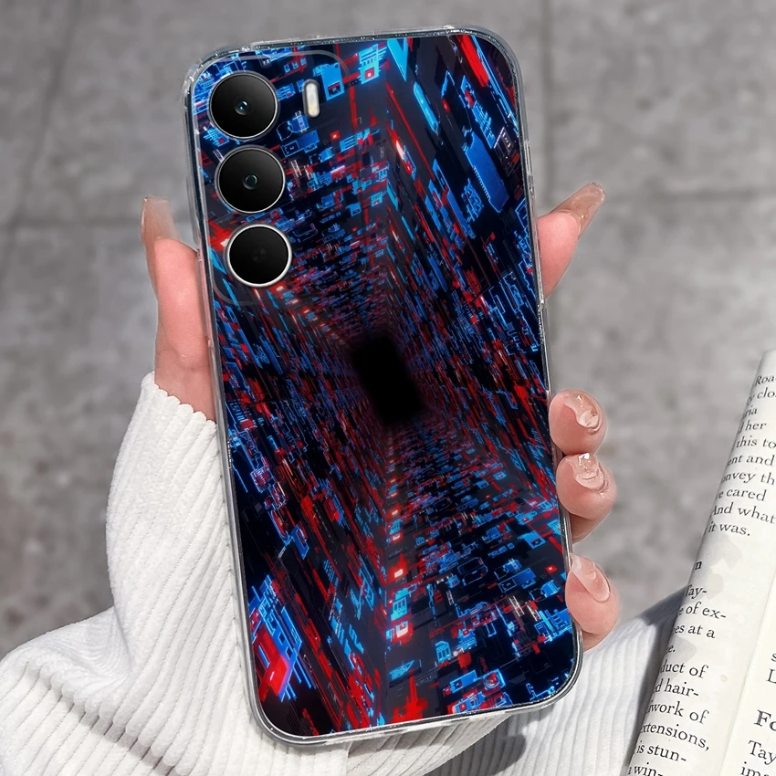 Fashion Astronaut Pattern Transparent Phone Case - Anti-Fingerprint TPU Clear Back Cover