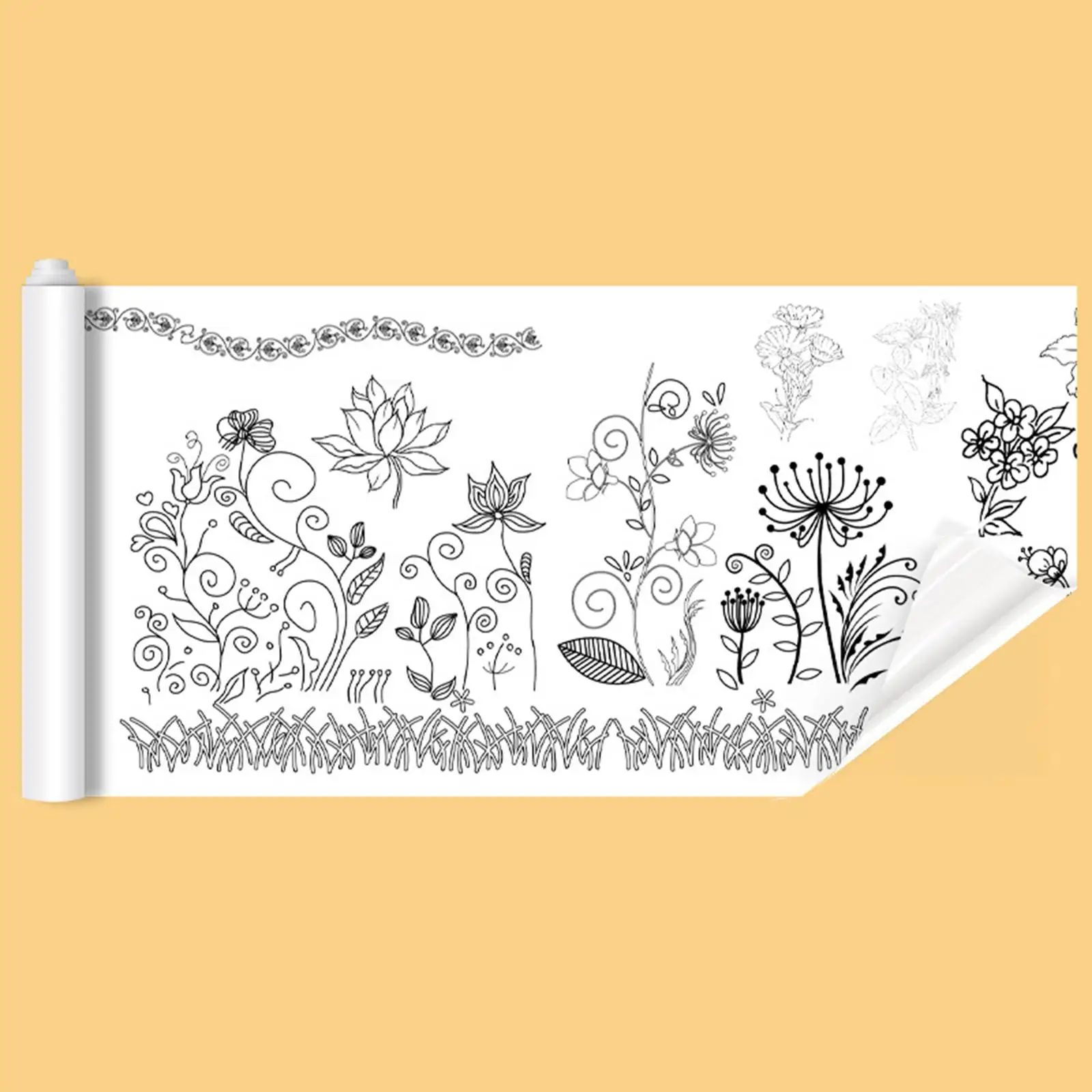 Portable Children Drawing Roll Coloring Book Paper Gift Painting