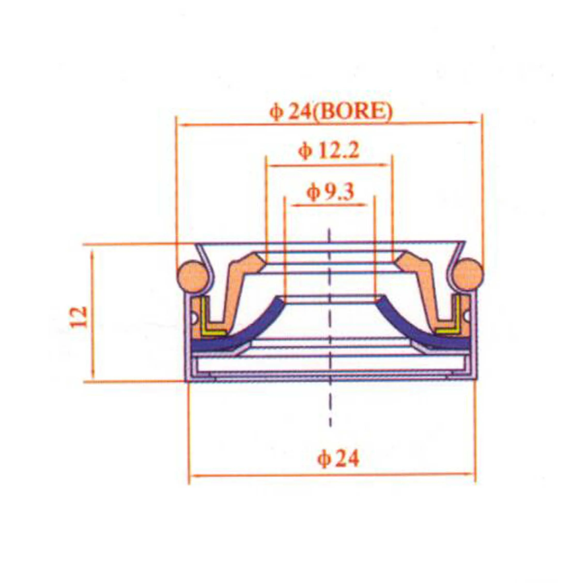 5pcs Auto Air-Conditioning Compressor Shaft Seal Stamp for SD505 507 MSC90C MSC105C TR70/90 A/C Compressor Repair Parts Gasket