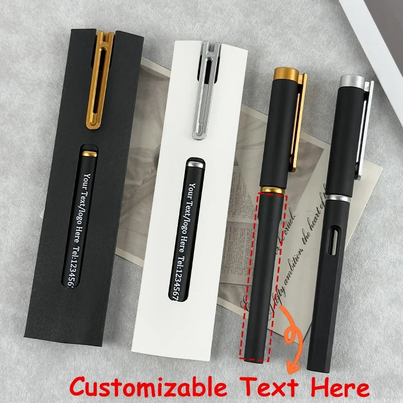 Customizable Gel Pens Set with Elegant Paper Box - Premium Office Stationery Supplies