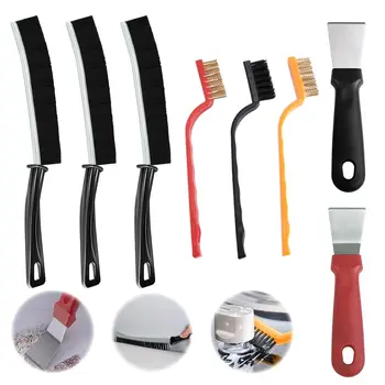 5/6/7pcs Cleaning Tool Set Multi-Surface Durable Brush Scraper for Gas Stove Range Hood Grime Removal Tools Home Outdoor Cleaner 1