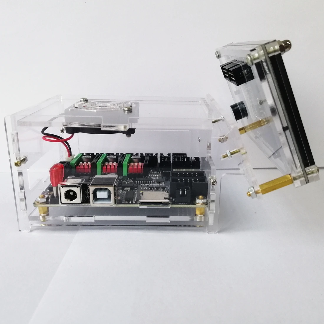 Laser Control Card CNC Upgrade Controller Makerbase MKS DLC32 offline controller 32bits ESP32 WIFI board TS35 touch screen display for portable laser engraving machine laser control card cnc upgrade controller