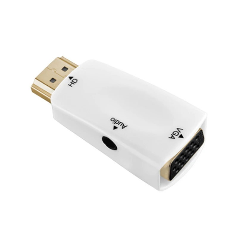HD Male to VGA Female Adapter HDMI-compatible 1080P 720P Audio Cable Converter For PC Laptop TV Box Computer Display Projector hdmi to vga adapter cable vga to hdmi converter