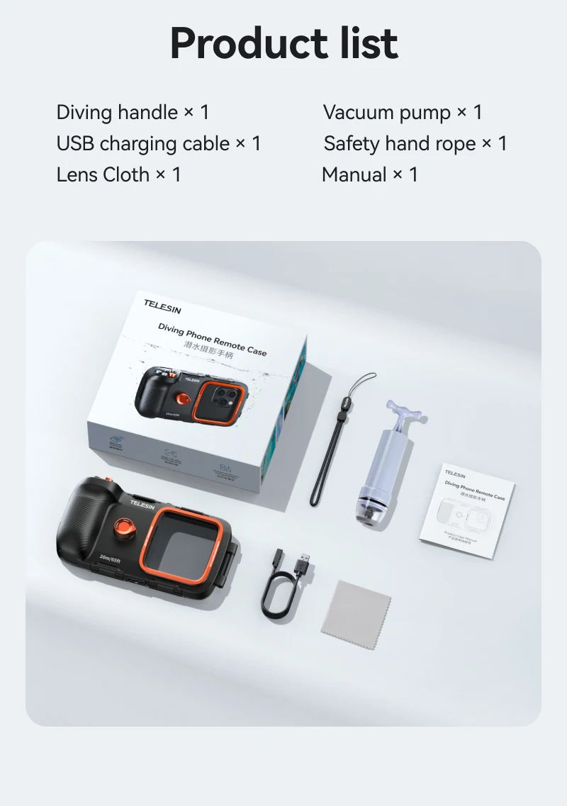 Diving Waterproof Phone Camera Shoot Hand Grip Phone Case Holder Shooting Aid Re