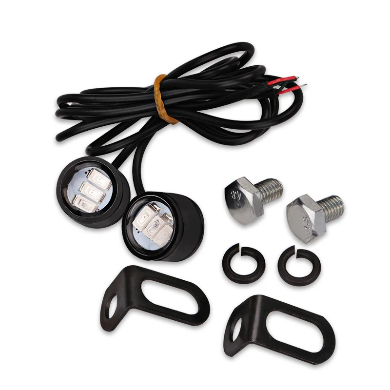 12V LED Light Indicators For Motorcycle Waterproof Motor Taillight Lamp White/Yellow Turn Signals Light Rear Constant light