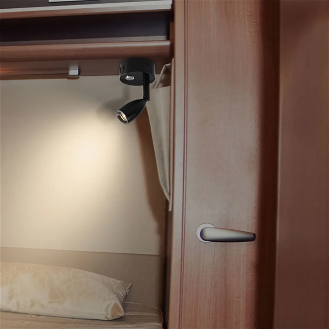 RV DC 12V 24V Type C USB LED Dimmable Spotlight Small Reading Light with USB Charging Port Touch Dimming Warm lamp for Ship