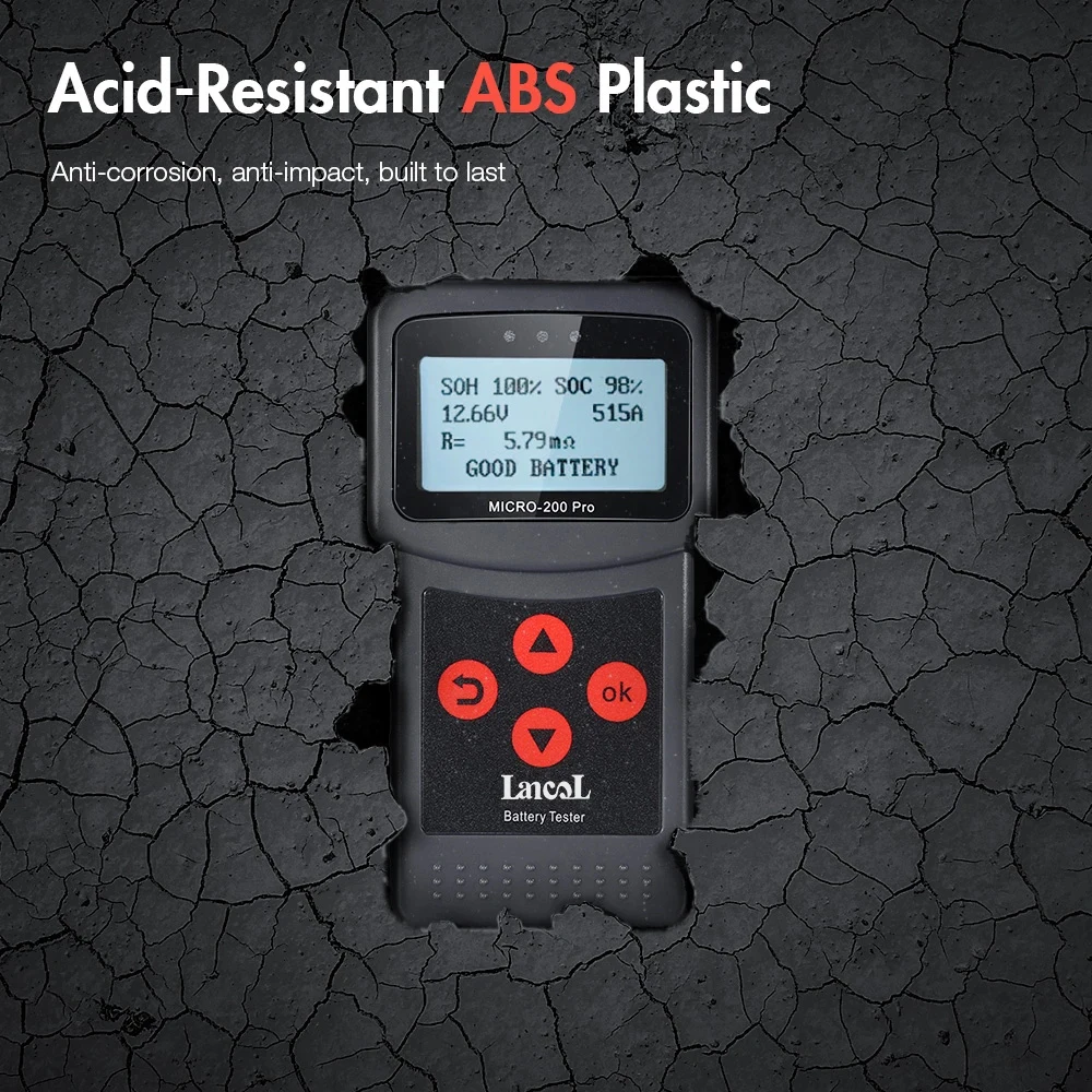 자동차 배터리 용량 테스터, Micro200Pro, 차고 작업장용, 자동차 도구, 기계식 12V 자동차 액세서리