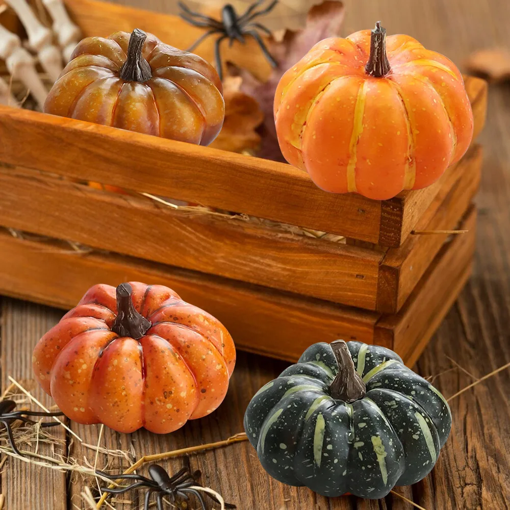 Mini Artificial Halloween Pumpkin Decor Vegetable Ornaments Artificial Pumpkin Decoration vegetable ornaments artificial pumpkin decoration
