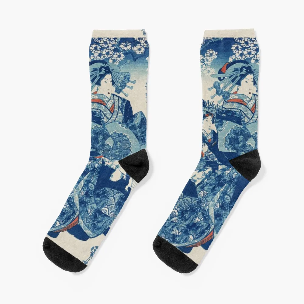 The Courtesan Hanao of Ogi-ya Socks Anti-Slip Socks