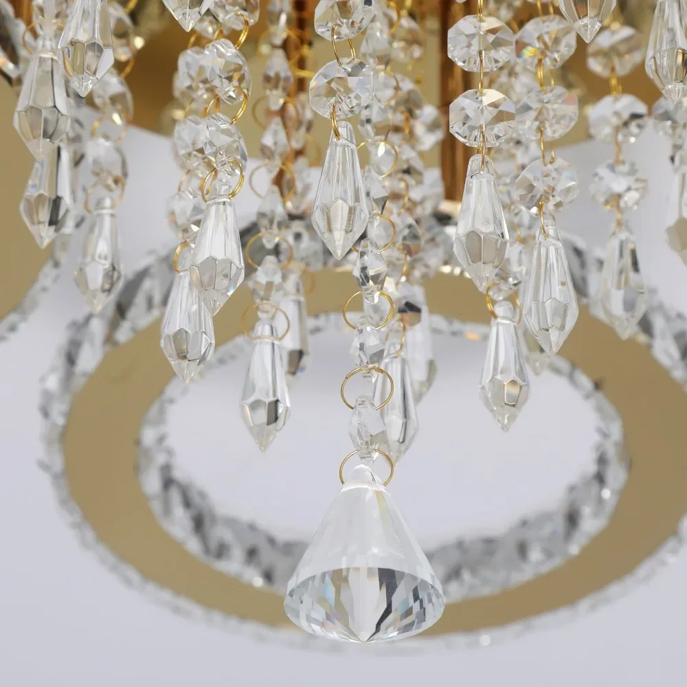 Modern Led Ceiling Light Modern Home Decoration Crystal Chandelier Luxury Living Room Dining Gold Ceiling Lamp Lighting