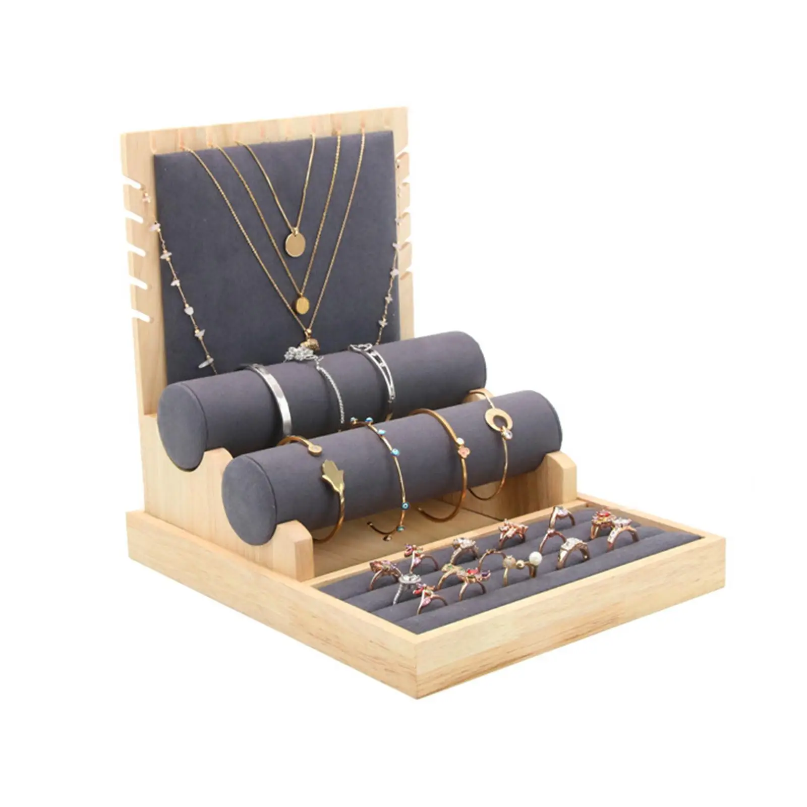 

Multifunctional Jewelry Display Stand Bangle Pendant Shelf for Home
