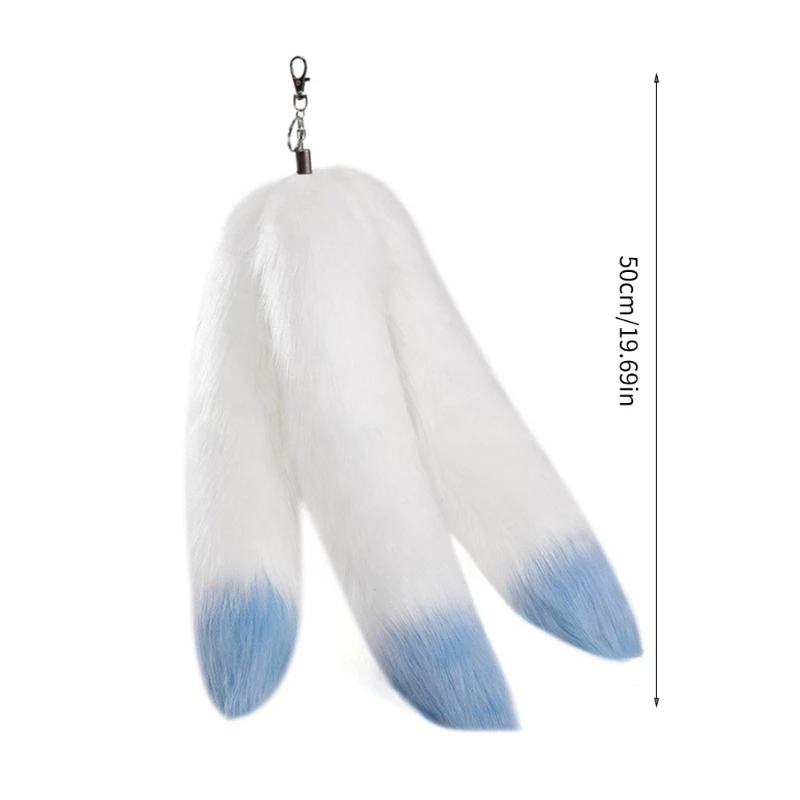 Handmade Plush Tail Keychain Pendant Lovely Hanging Decoration Bag Pendant 37JB