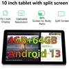 Brand New 4GB RAM 64GB ROM Android 13 Tablet PC 10.1 INCH K12 CPU RK3562 Quad-Core 6000mAh 1280*800IPS WiFi Bluetooth- 4.0 1
