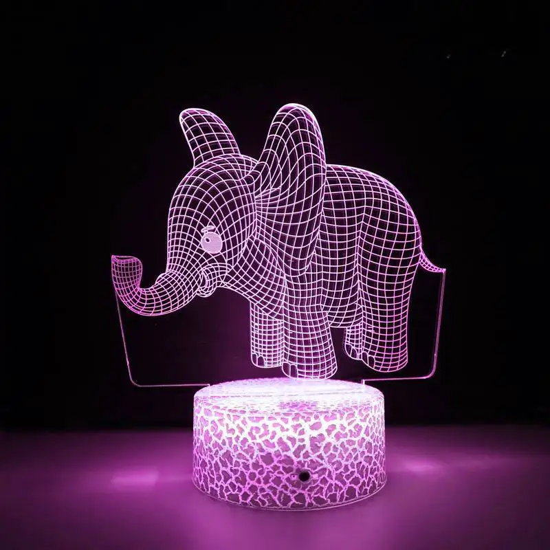 

Nighdn 3D Illusion Lamp Elephant LED Night Light for Kids Bedside Table Bedroom Decoration Chrsitmas Birthday Gifts for Children