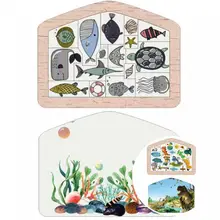 

Puzzle Game Wonderful Vibrant Color Easy to Operate Scratch Resistant Animal Puzzle for Toddler Puzzle Puzzle Game