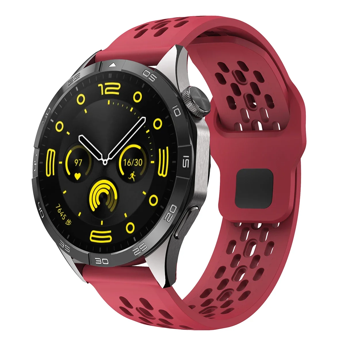 Versatile 20mm/22mm Silicone Smartwatch Strap