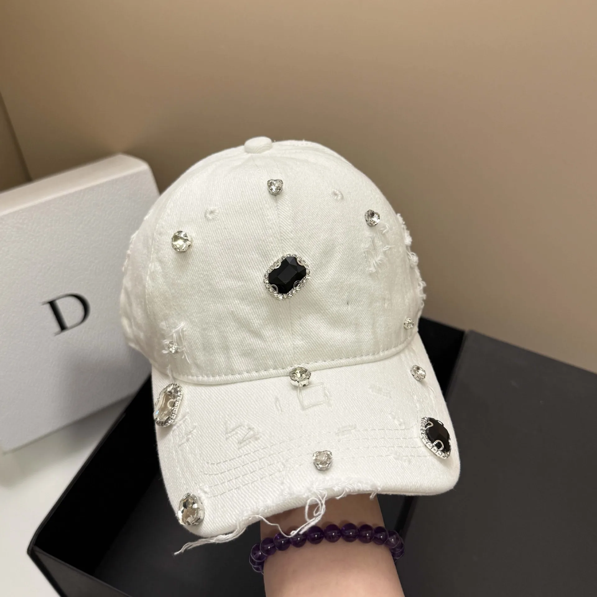 Punk-Style Baumwoll-Baseballkappe mit Löchern, Modische Streetwear Hip-Hop-Kappe, Verstellbare Snapback Sonnenschutz-Visiermütze für Tennis und Golf – Detail 37