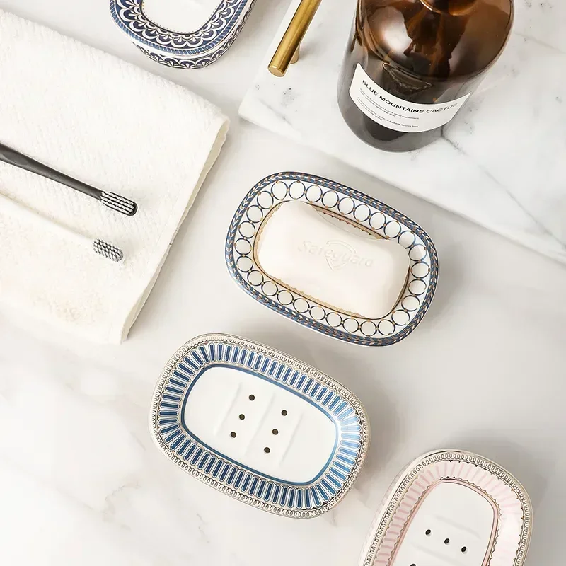 

Friendly Kawaii Accessories Eco Luxury Soap Travel Ceramic Case Bathroom Dish Sabonete Porta Portable
