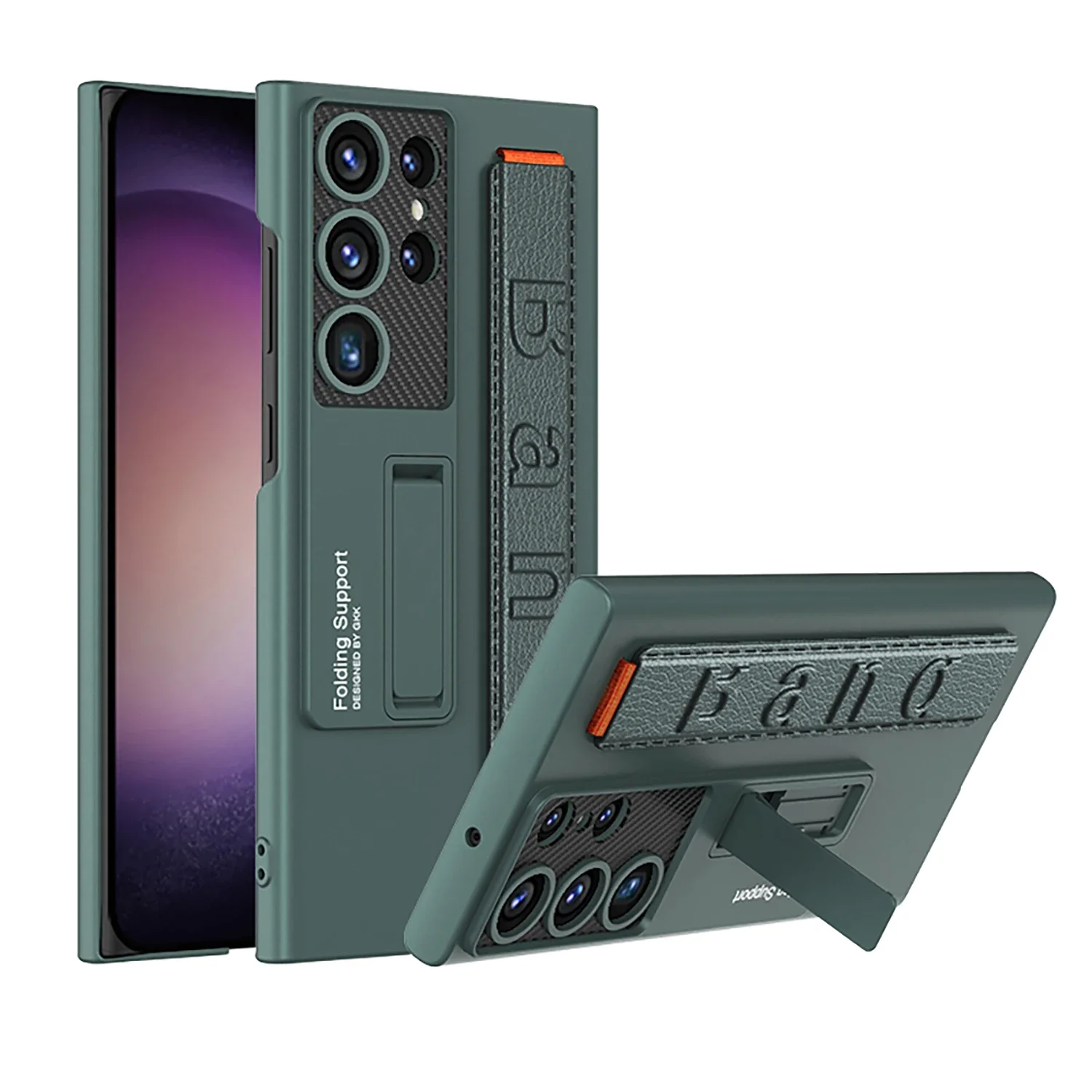 Ultra-Thin Skin-Friendly Shockproof Phone Case with Bracket and Wrist Strap
