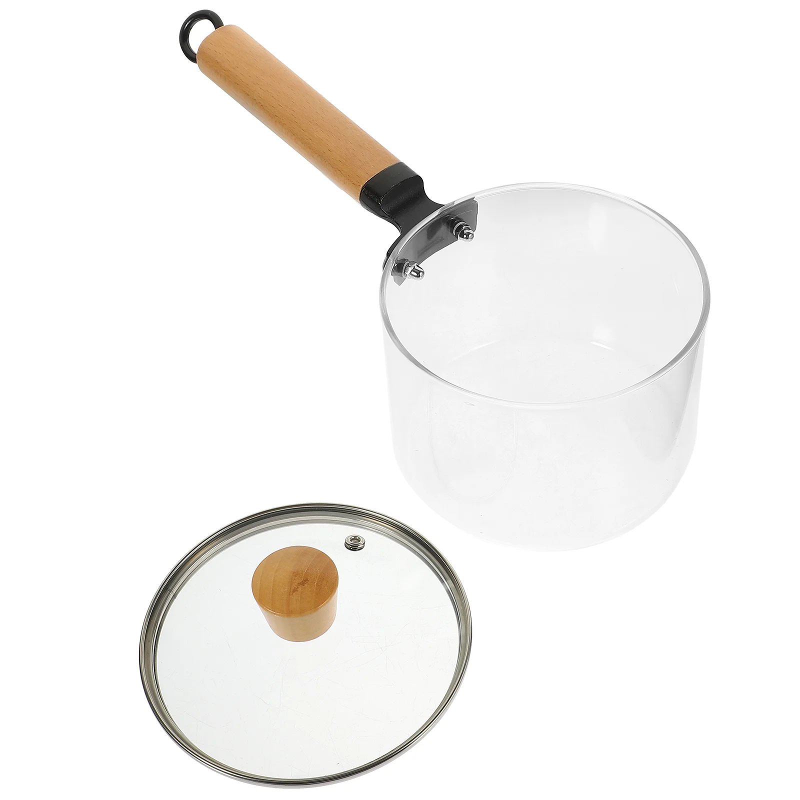 

Glass Pot Milk Cooking Pots for Kitchen Stovetop with Lid Cookware Household Gadget