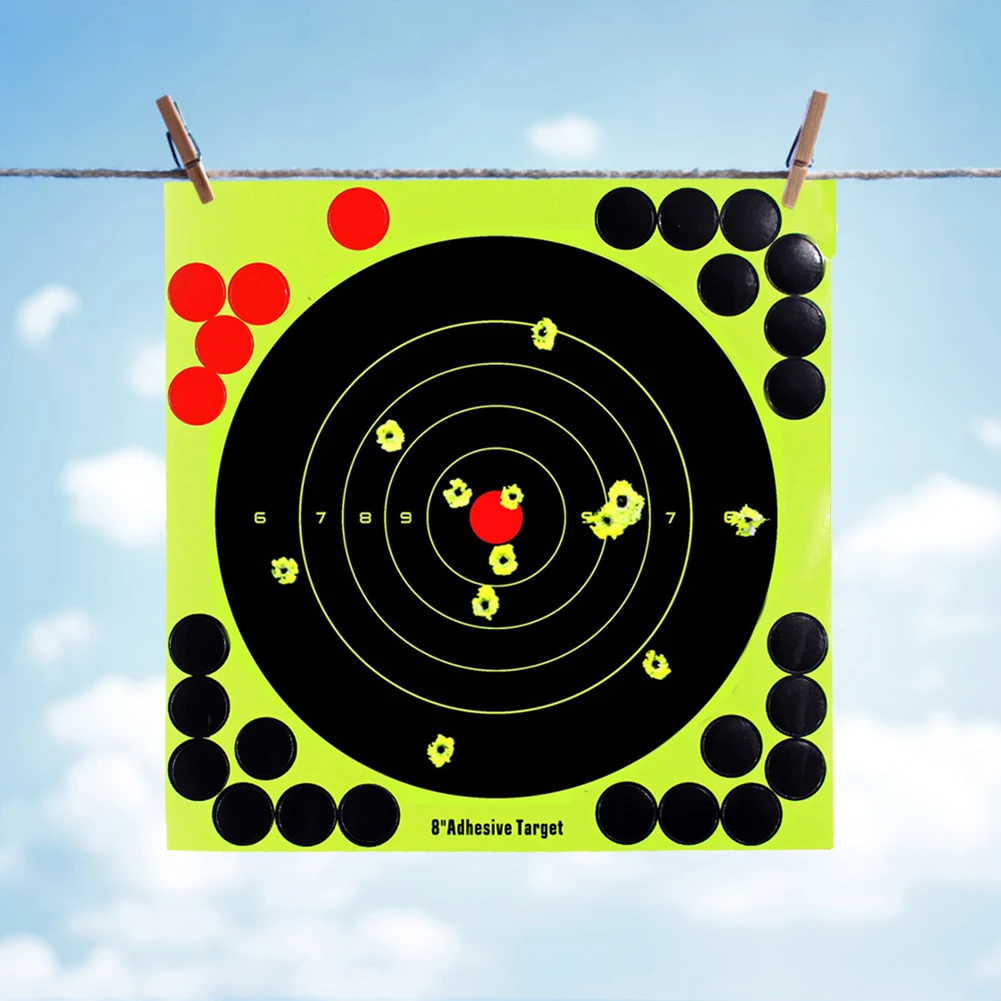 8-inch Splatter Target Reactive Shooting Target Shoot Train Target Paper Sticker for Shooting Competitions Practice