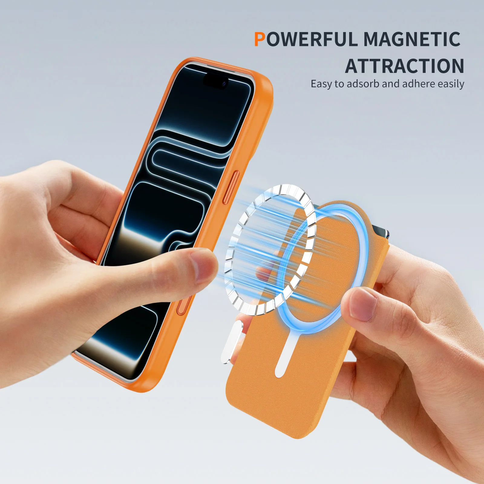 Magnetic PU Leather Wallet with Multi-functional Card Holder and Foldable Stand