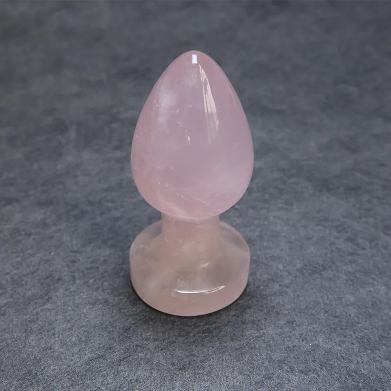 Natural Rose Quartz Crystal Massage Penis Wand Gemstone Yoni for Women Health Smooth Polished 4