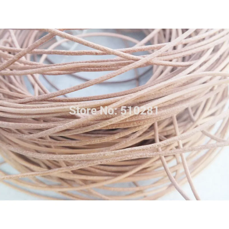 

100M Round Natural Genuine Leather Cord 1.5mm