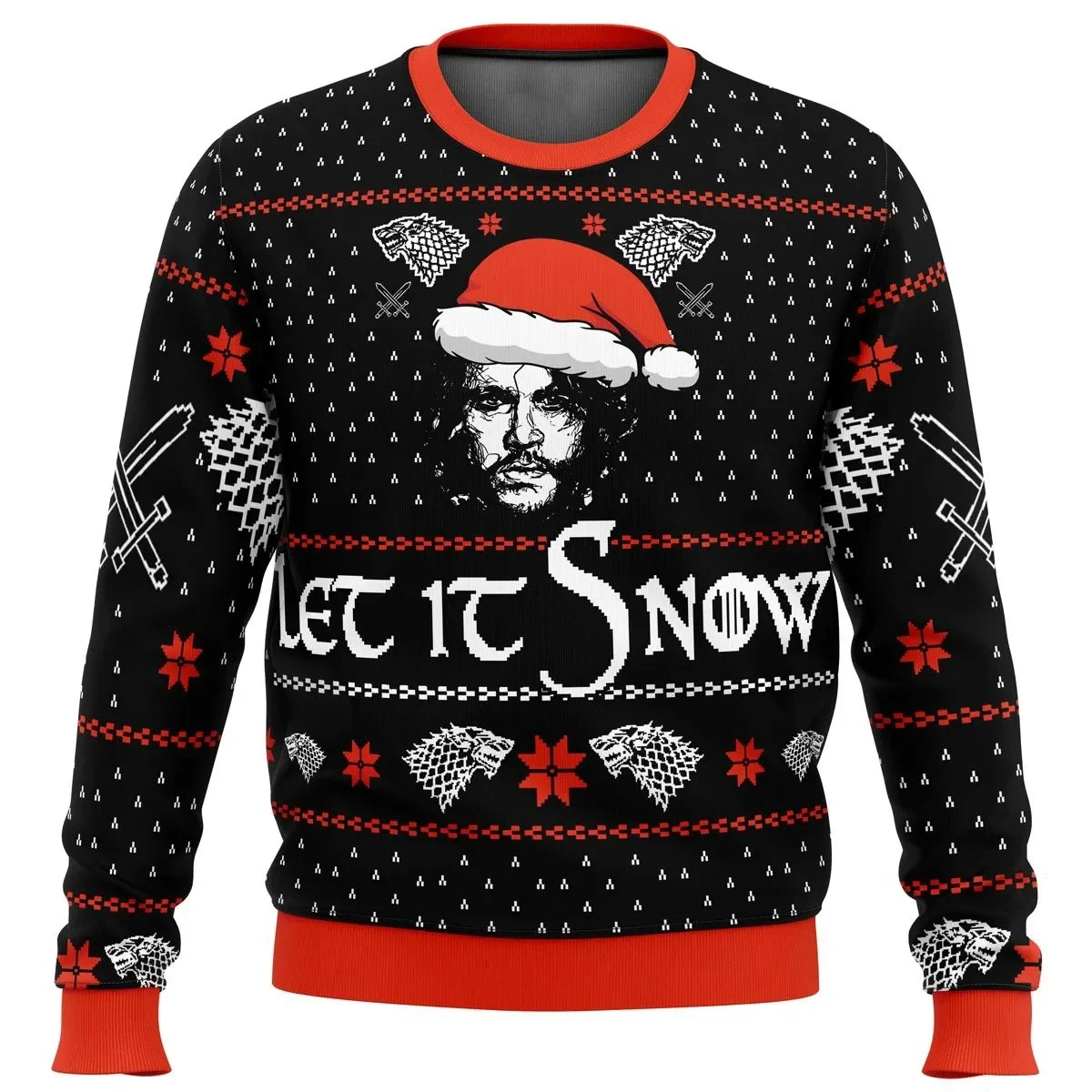 thumbnail image 1 of Otoño e invierno Juego de tronos Se acerca la Navidad Suéter feo de Navidad Regalo de Papá Noel Suéter de hombre Sudadera 3D Tops, 1 of 4
