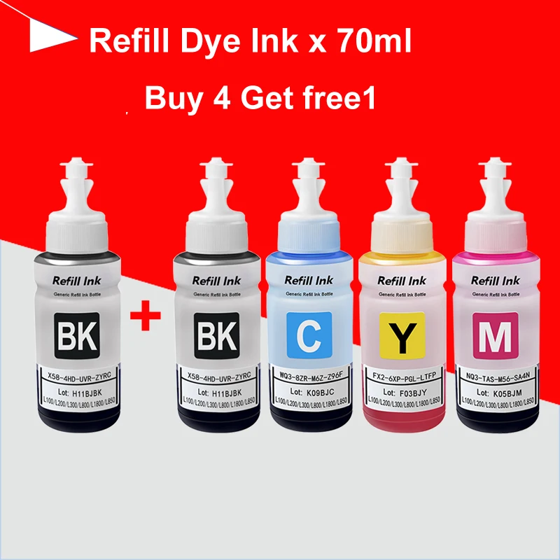 664 Refill dye ink 70ML Premium Refill Ink Epson 664 T6641 T6642 T6643 T6644 L495 L550 L555 L565 L566 L575 L1300 L396