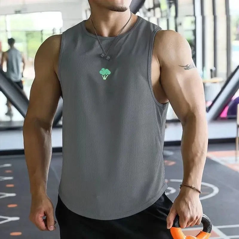 Mens Summer Running Training Sleeveless Vest