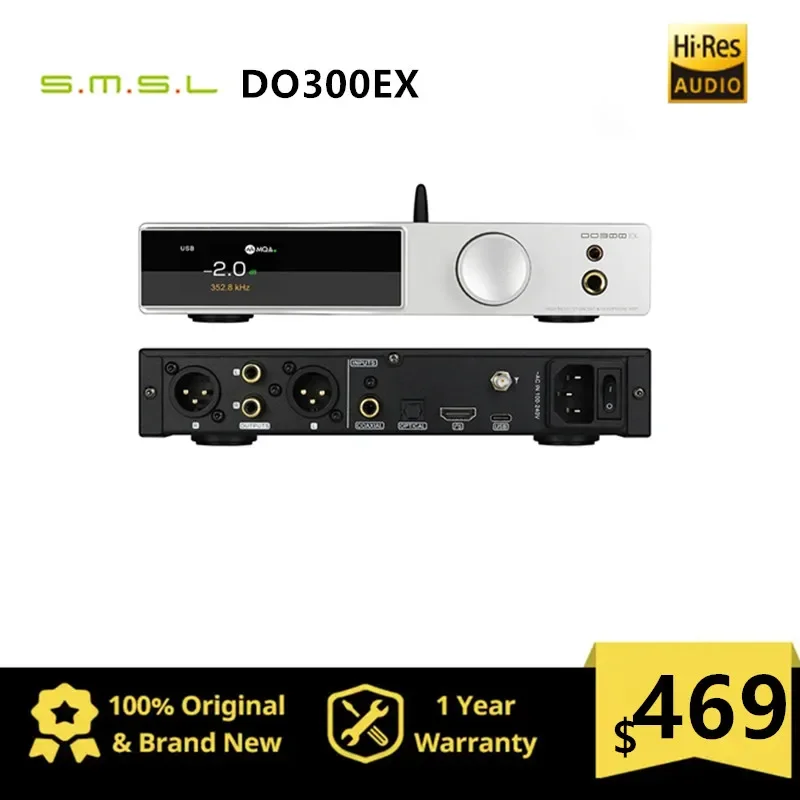 SMSL DO300EX Balanced MQA Decoder USB DAC & Headphone Amplifier