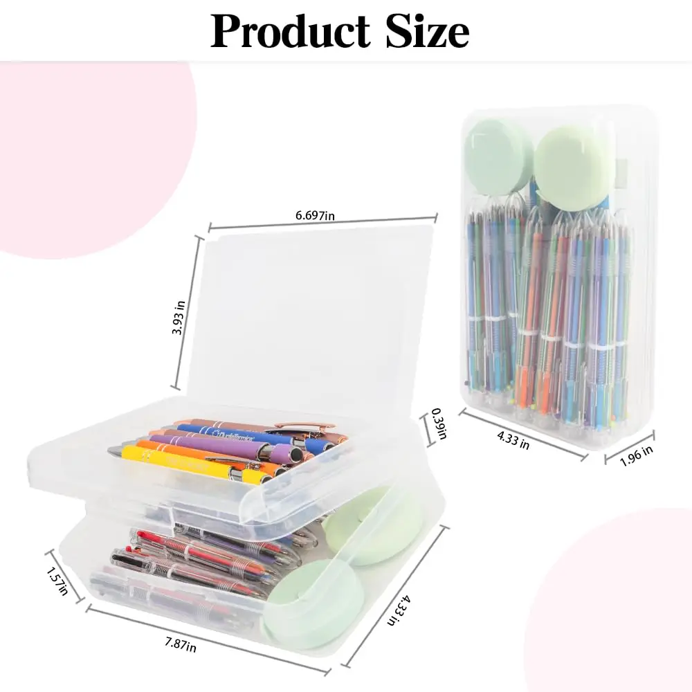 Compact Double-Layer Pencil Box with Snap-Tight Lid - Lightweight & Smooth Edge