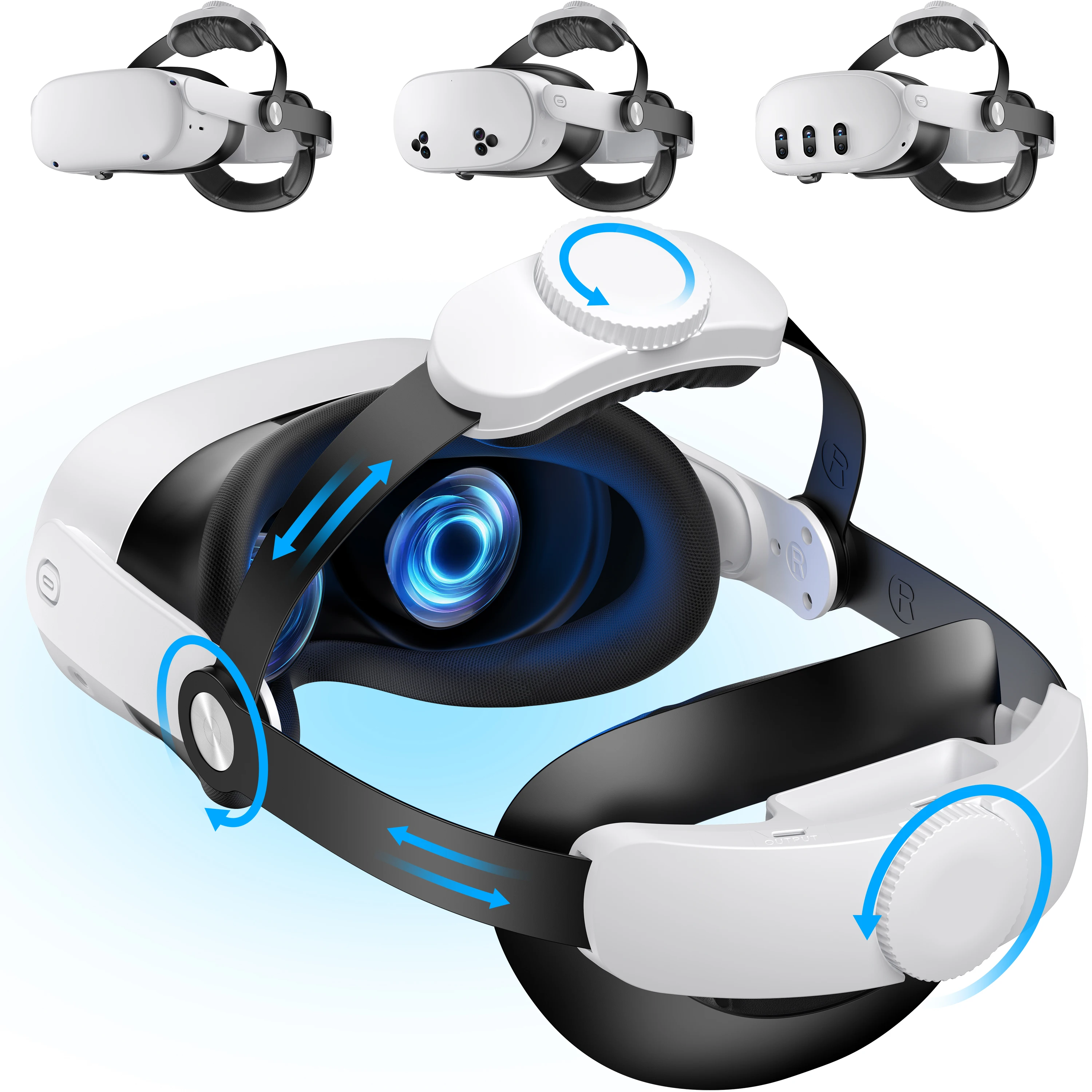 Adjustable Elite Vr Head Strap For Meta Quest 3s Quest 3 And Quest 2_voghion.com