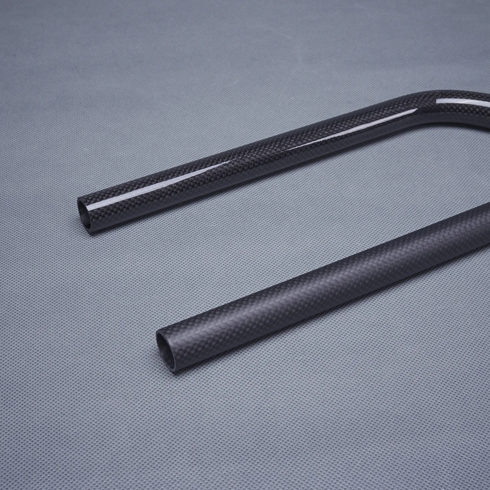Glossy/Matte 3K Carbon Bicycle Handlebar 25.4mm U Style Handlebars MTB Kids' Folding BMX Handle bar Bike Parts 480mm-700mm