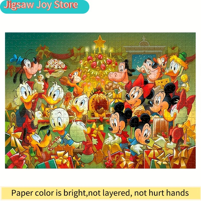 1000pcs Cartoon Animal Puzzle | Mickey Mouse and Donald Duck, Huey and Brutus | Festive Celebration, Halloween, Christmas, Tha