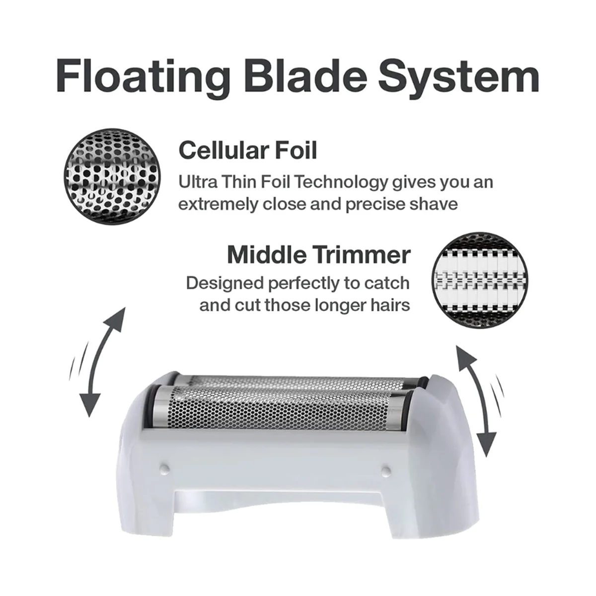 

Professional Replacement Titanium Foil & Cutter Shaving Blades Shaver Head Sets for Andis 17155 17150 17200 Shaver-B