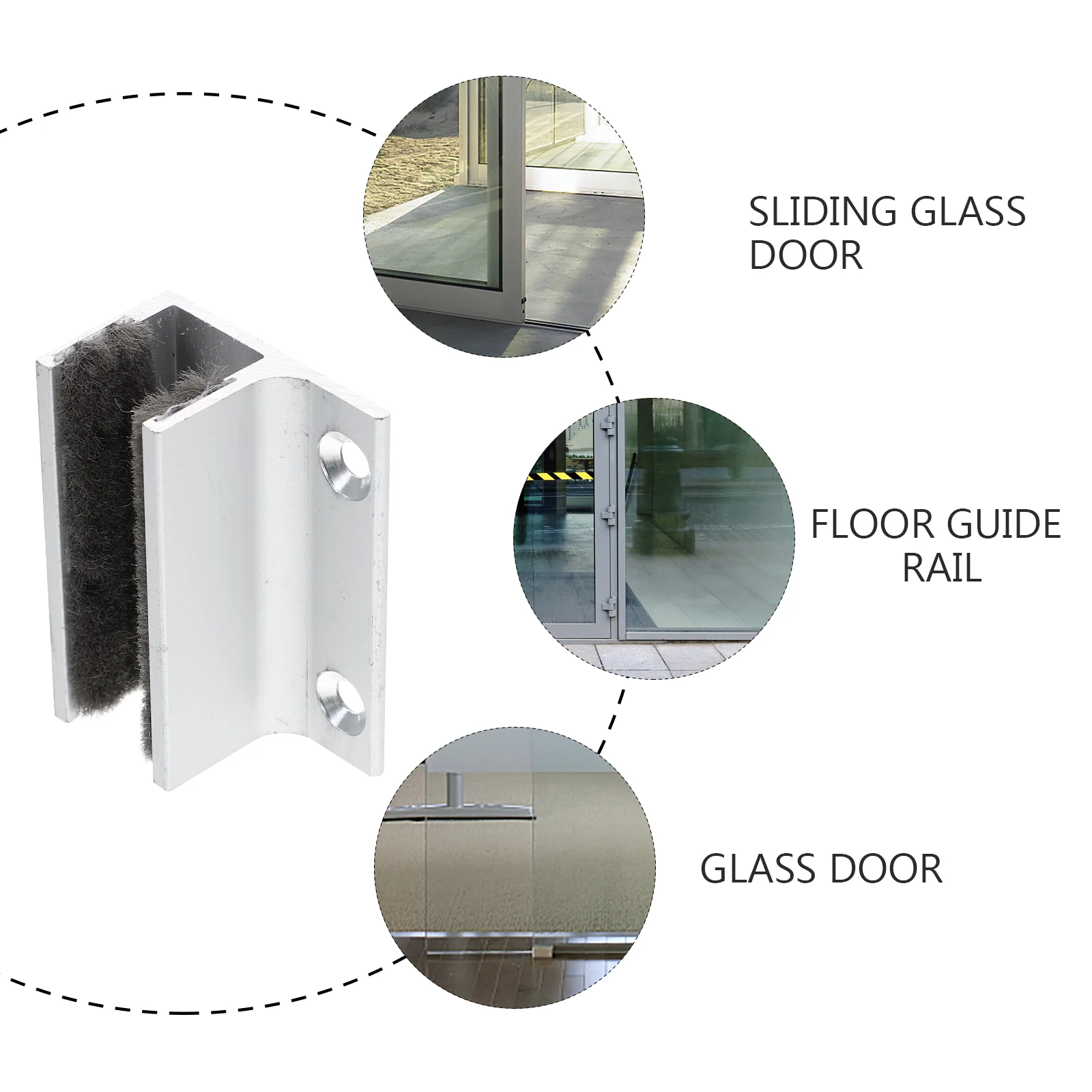 2 Pcs Barn Door Floor Guide Glass Door Swing Stopper Bottom Barn Floor Guide Aluminum Slides For Doors Roller Stay Hardware