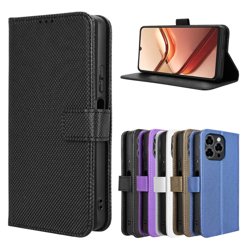 Elegant Leather Flip Wallet Case with Magnetic Closure - Premium Book Cover Holder