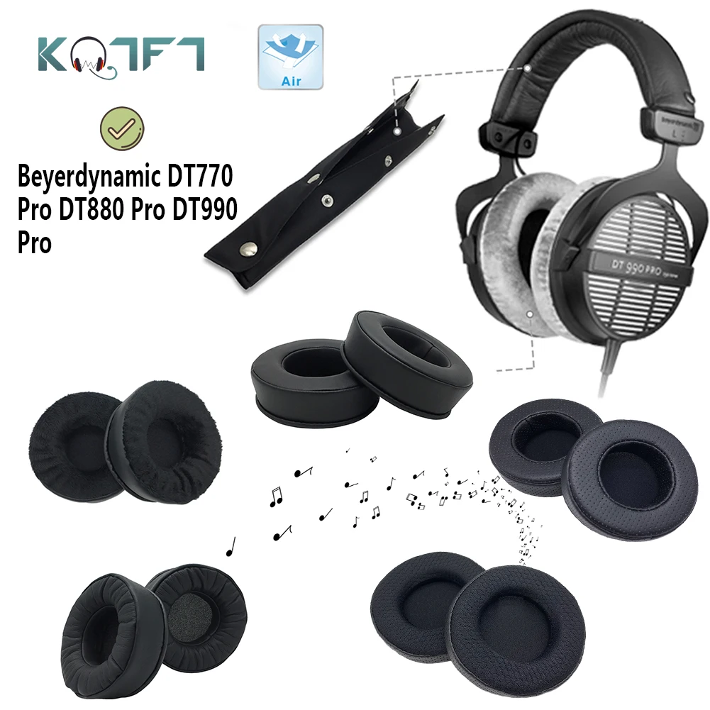 KQTFT Breathable Replacement EarPads for Beyerdynamic DT770 Pro DT880 Pro  DT990 Pro Ear Pads Parts Earmuff
