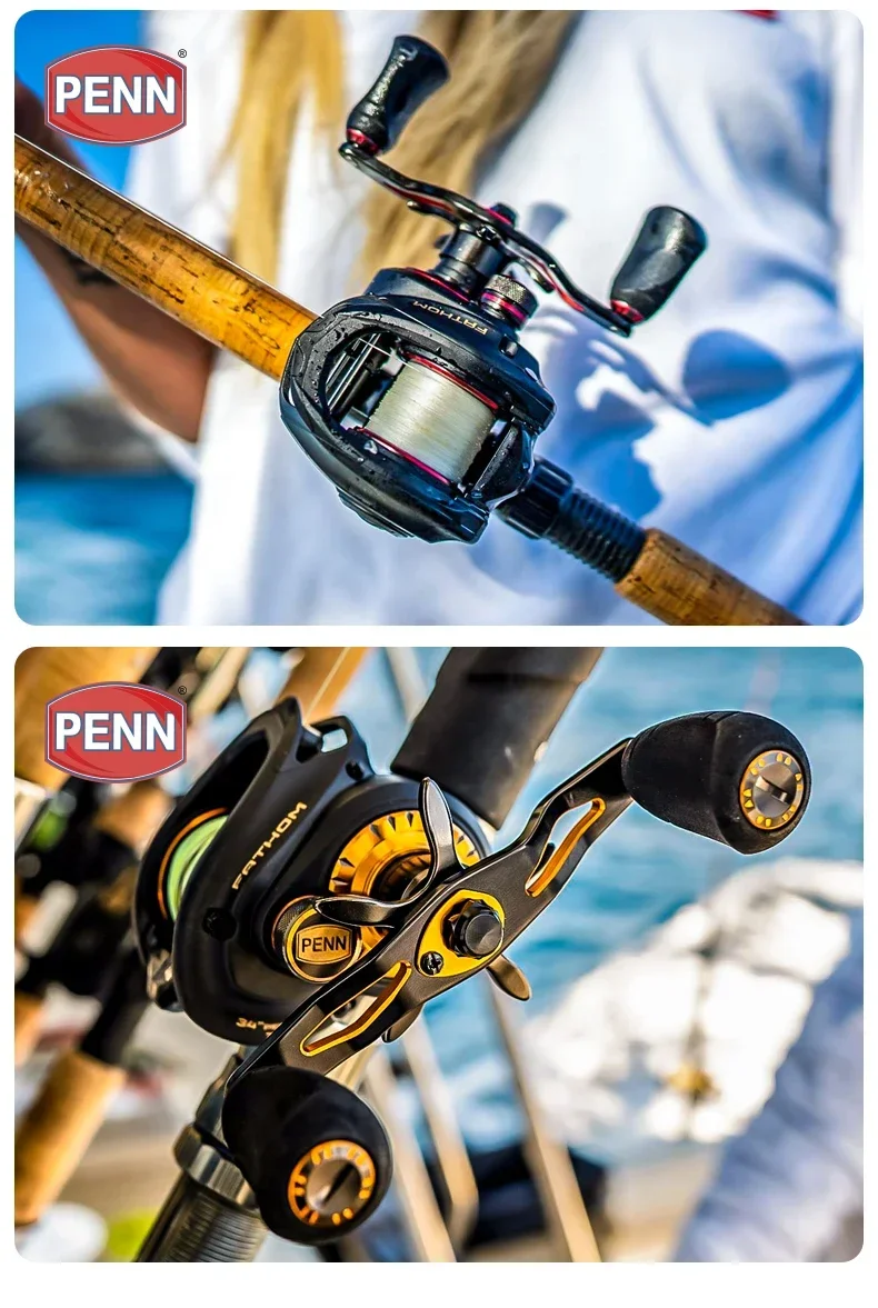 2022 Popular 100% Original PENN Fathom Right Left Handle Saltwater  Baitcasting Fishing Reels - AliExpress